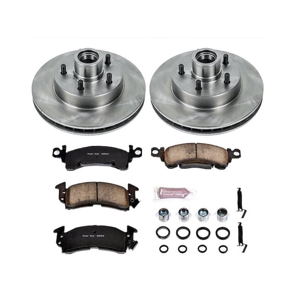 Front Brake Pad and Rotor Kit - Compatible with 1979 - 1986 GMC C1500 1980 1981 1982 1983 1984 1985