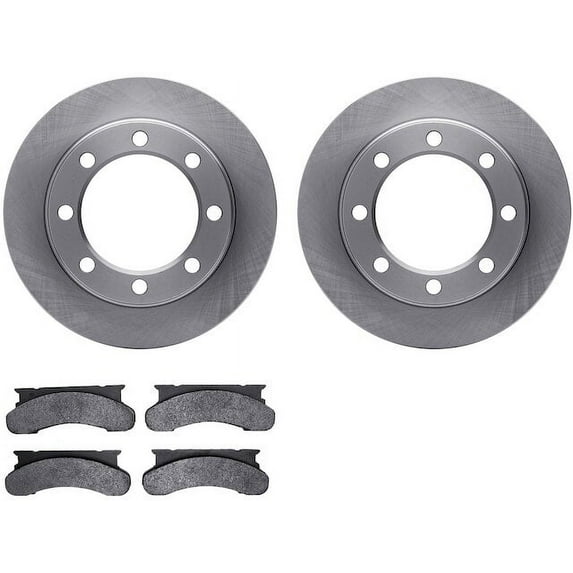 Front Brake Pad and Rotor Kit - Compatible with 1980 - 1994 Ford F-350 4WD - Dynamic Friction