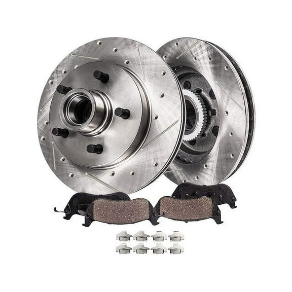 Front Brake Pad and Rotor Kit - Compatible with 1982 - 1983 Chevy Malibu Classic