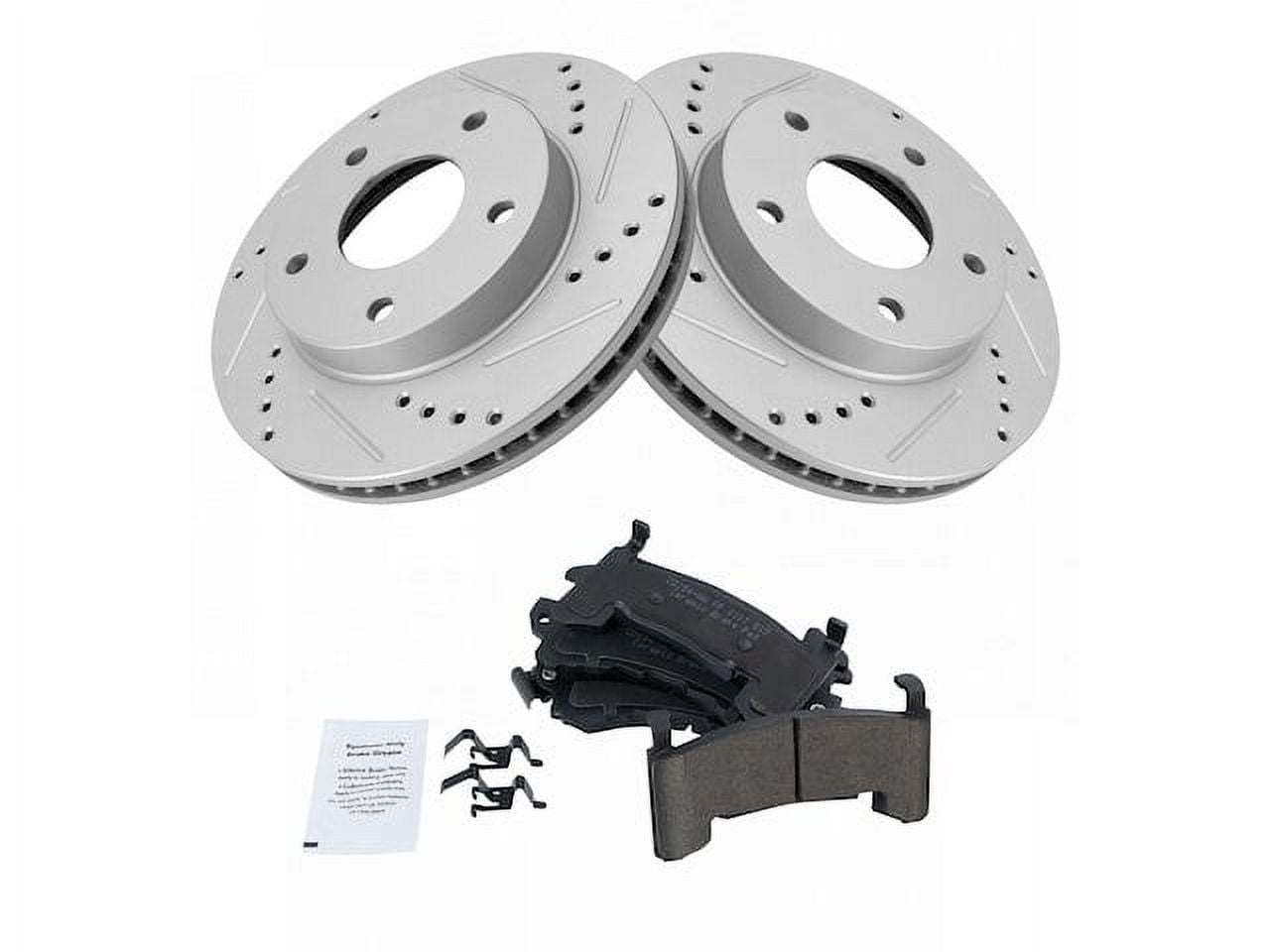 Front Drilled & Slotted Brake Rotor & Ceramic Pad Kit - 267mm, Fits Chevy S10, Blazer, Monte Carlo & More 14 thumbnail image