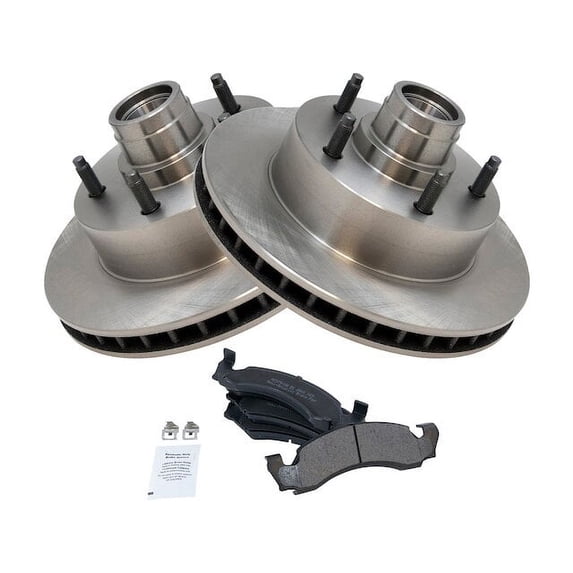 Front Brake Pad and Rotor Kit - Compatible with 1987 - 1993 Ford E-150 Econoline Club Wagon 1988 1989 1990 1991 1992