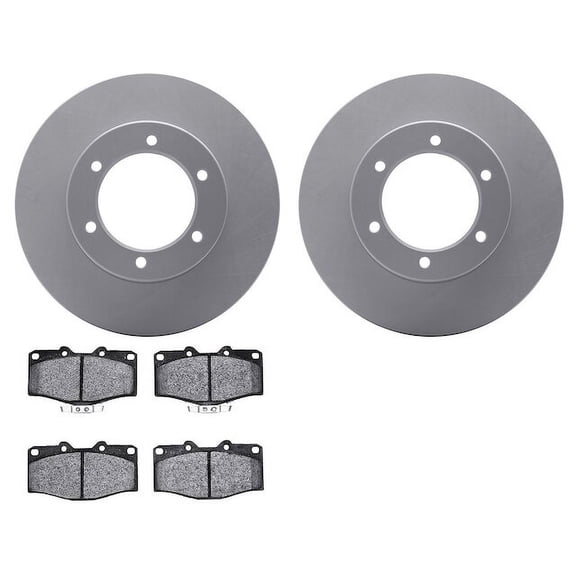 Front Brake Pad and Rotor Kit - Compatible with 1988 - 1995 Toyota Pickup 4WD 3.0L V6 - Dynamic Friction