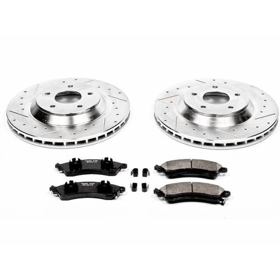 Front Brake Pad and Rotor Kit - Compatible with 1988 - 1996 Chevrolet Corvette - Power Stop