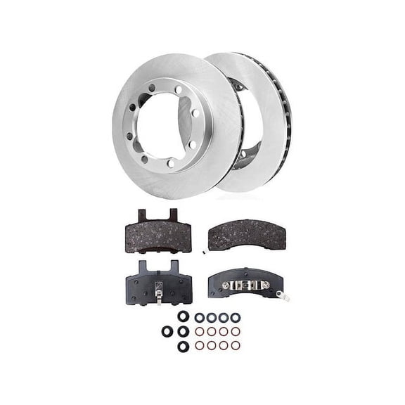 Front Brake Pad and Rotor Kit - Compatible with 1988 - 2000 Chevy K3500 1989 1990 1991 1992 1993 1994 1995 1996 1997 1998 1999