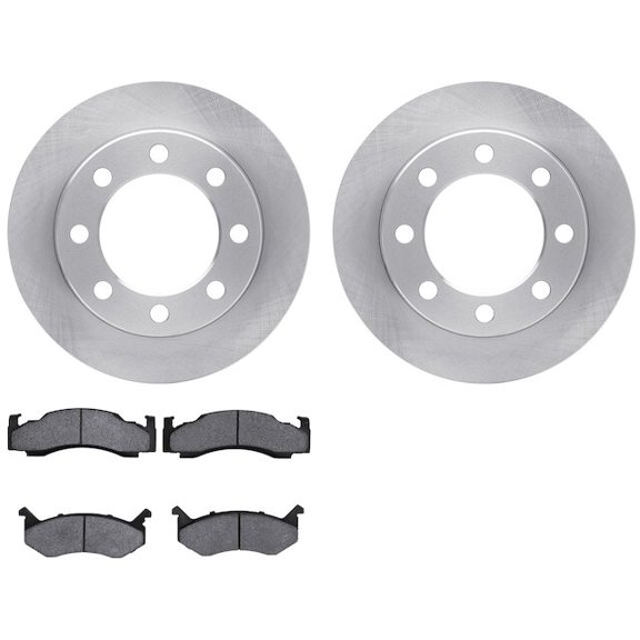 Front Brake Pad and Rotor Kit - Compatible with 1989 - 1993 Dodge D250 Diesel 1990 1991 1992