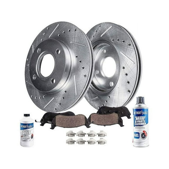Front Brake Pad and Rotor Kit - Compatible with 1990 - 1991 Honda CRX Base