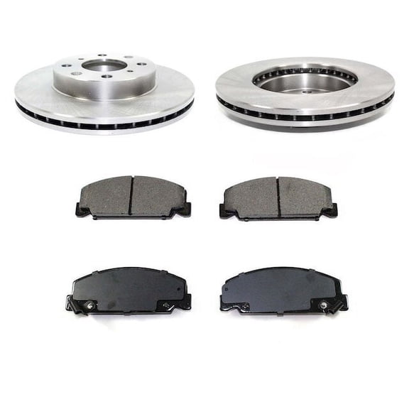 Front Brake Pad and Rotor Kit - Compatible with 1990 - 1991 Honda CRX Base