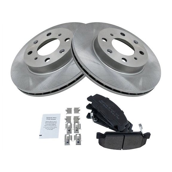 Front Brake Pad and Rotor Kit - Compatible with 1990 - 1991 Honda CRX