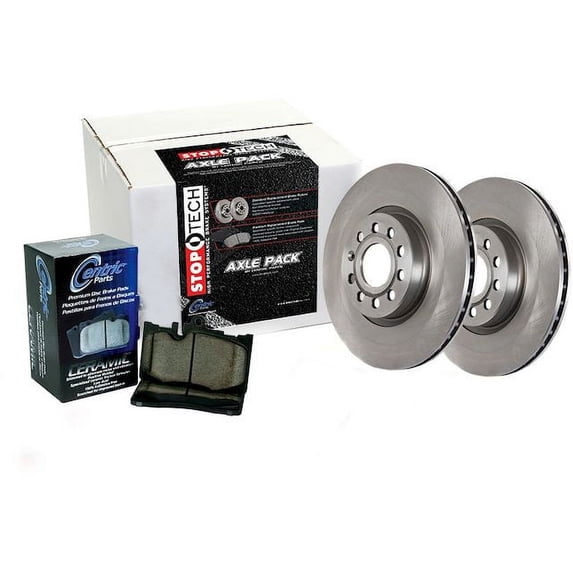 Front Brake Pad and Rotor Kit - Compatible with 1990 - 1996 Subaru Legacy Naturally Aspirated - Centric