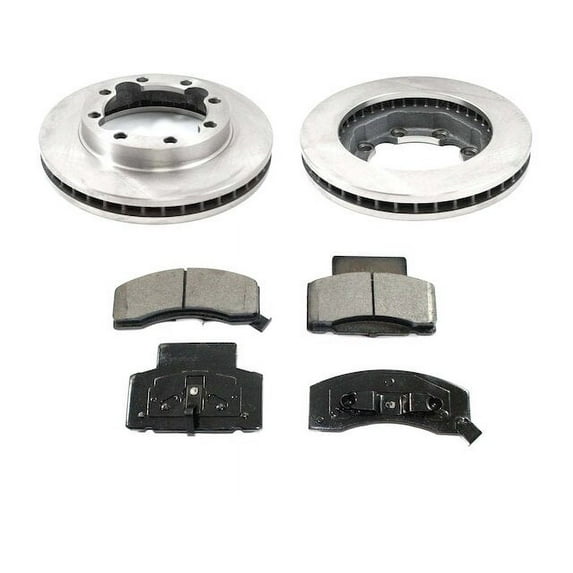 Front Brake Pad and Rotor Kit - Compatible with 1990 - 2000 GMC K3500 1991 1992 1993 1994 1995 1996 1997 1998 1999