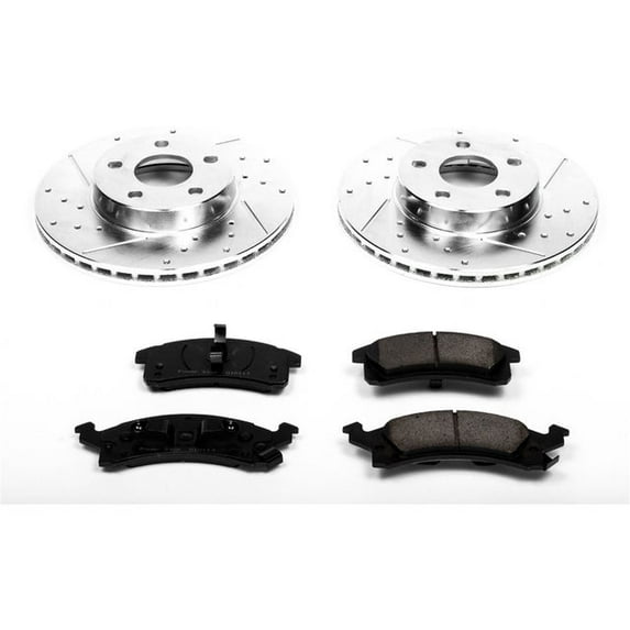 Front Brake Pad and Rotor Kit - Compatible with 1992 - 1994 Pontiac Sunbird - Power Stop