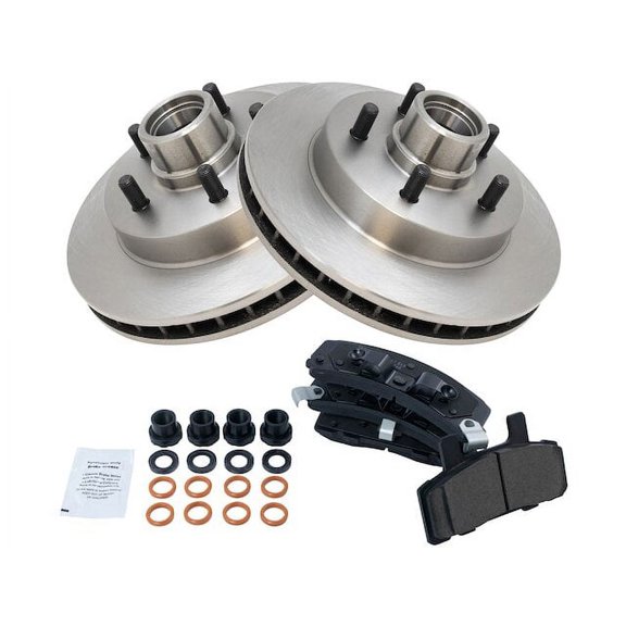 Front Brake Pad and Rotor Kit - Compatible with 1992 - 1999 GMC C1500 Suburban Gas 1993 1994 1995 1996 1997 1998