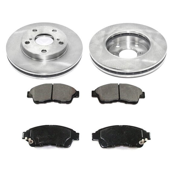 Front Brake Pad and Rotor Kit - Compatible with 1992 - 2001 Toyota Camry 2.2L 4-Cylinder 1993 1994 1995 1996 1997 1998 1999 2000