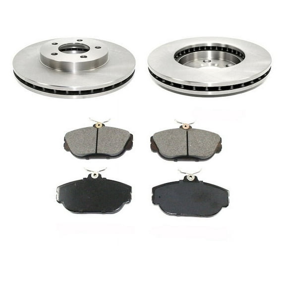 Front Brake Pad and Rotor Kit - Compatible with 1993 - 1994 Lincoln Continental