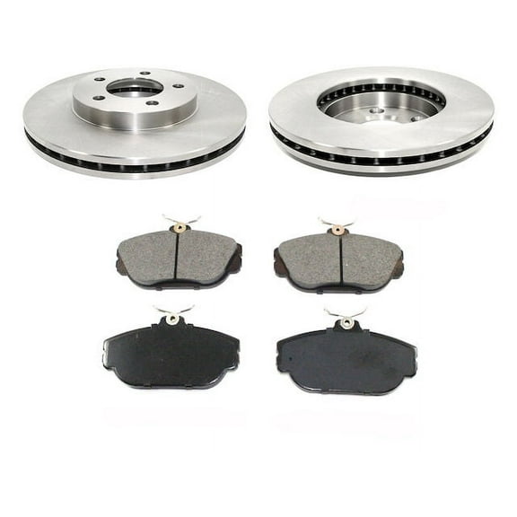 Front Brake Pad and Rotor Kit - Compatible with 1993 - 1994 Lincoln Continental