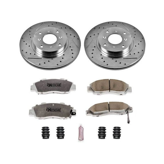 Front Brake Pad and Rotor Kit - Compatible with 1993 - 1996 Honda Prelude VTEC 1994 1995