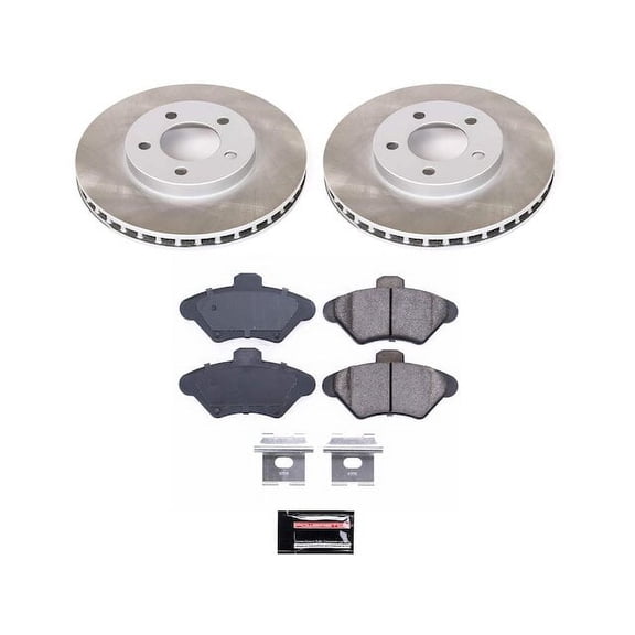 Front Brake Pad and Rotor Kit - Compatible with 1993 - 1997 Mercury Cougar - Power Stop