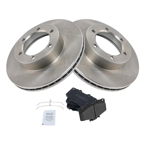 Front Brake Pad and Rotor Kit - Compatible with 1993 - 1998 Toyota T100 4WD 1994 1995 1996 1997