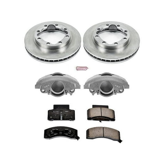Front Brake Pad and Rotor Kit - Compatible with 1994 - 1999 Dodge Ram 3500 - Power Stop