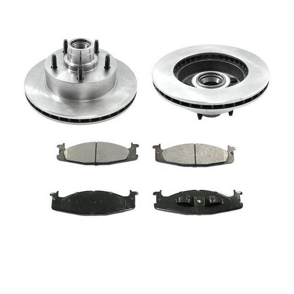 Front Brake Pad and Rotor Kit - Compatible with 1994 - 2002 Ford E-150 Econoline Club Wagon 1995 1996 1997 1998 1999 2000 2001