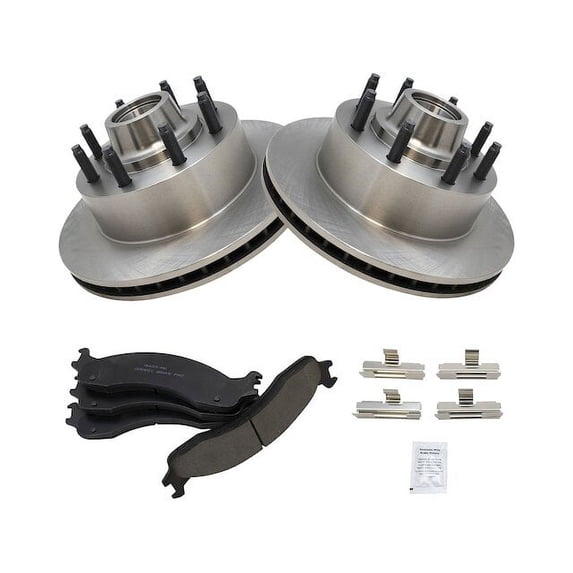 Front Brake Pad and Rotor Kit - Compatible with 1995 - 1998 Ford E-350 Econoline 1996 1997