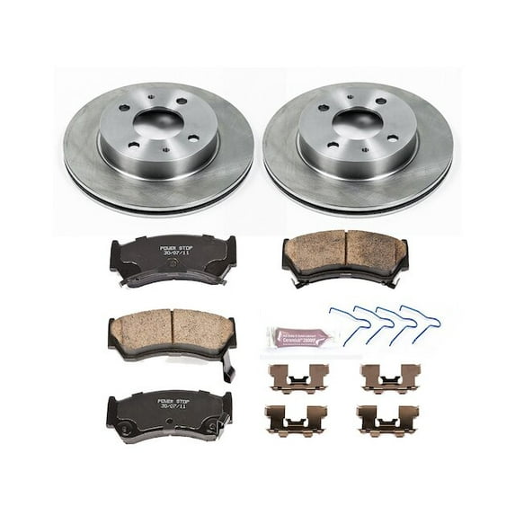 Front Brake Pad and Rotor Kit - Compatible with 1995 - 1998 Nissan 200SX 1.6L 4-Cylinder 1996 1997