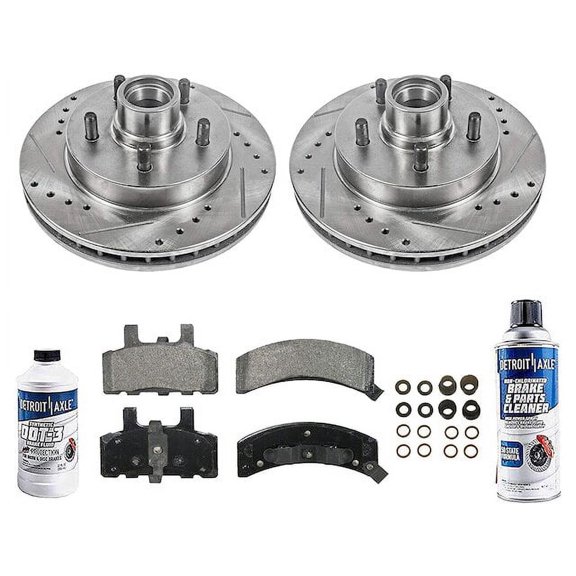 Front Brake Pad and Rotor Kit - Compatible with 1995 - 1999 GMC C1500 1996 1997 1998