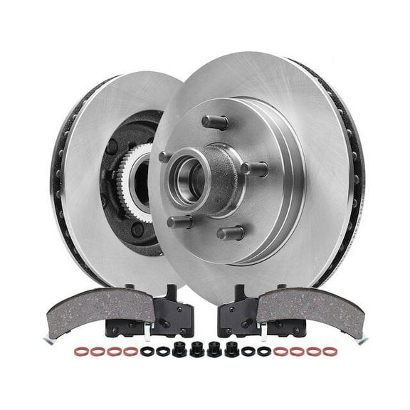 Front Brake Pad and Rotor Kit - Compatible with 1995 - 1999 GMC C1500 1996 1997 1998