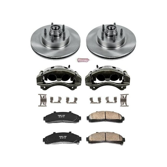 Front Brake Pad and Rotor Kit - Compatible with 1995 - 2001 Ford Explorer RWD - Power Stop