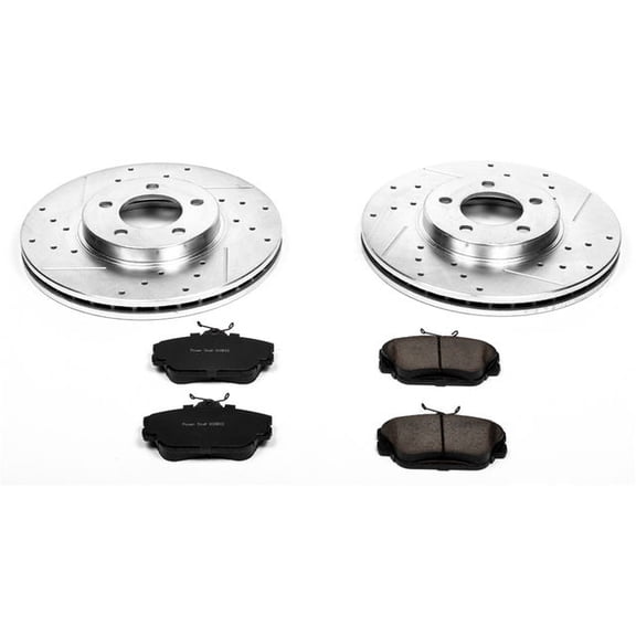 Front Brake Pad and Rotor Kit - Compatible with 1995 - 2002 Lincoln Continental 1996 1997 1998 1999 2000 2001