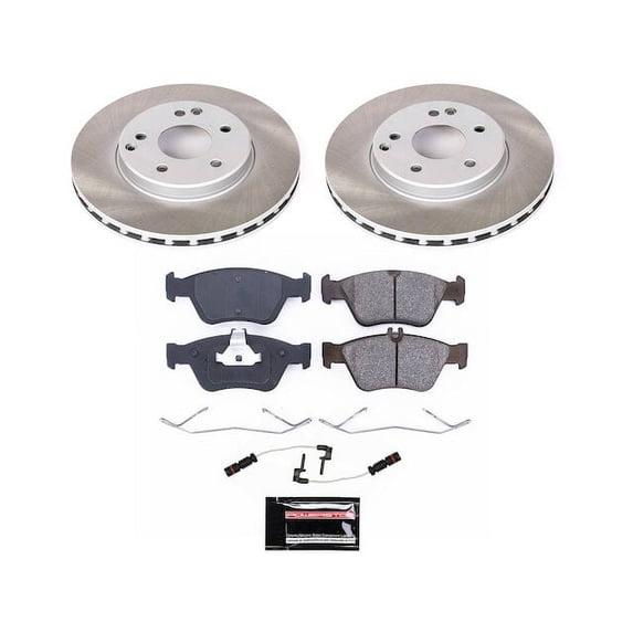 Front Brake Pad and Rotor Kit - Compatible with 1996 - 1997 Mercedes-Benz E300 - Power Stop