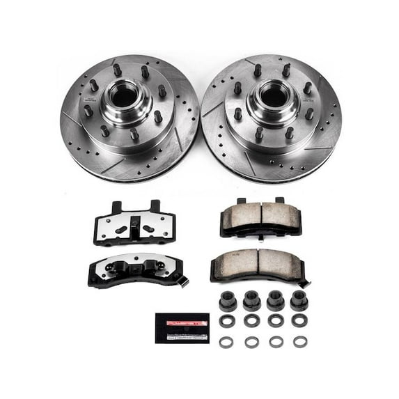 Front Brake Pad and Rotor Kit - Compatible with 1996 - 2000 GMC C2500 - Power Stop