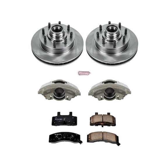 Front Brake Pad and Rotor Kit - Compatible with 1996 - 2001 Chevrolet Express 3500 Cutaway Van - Power Stop