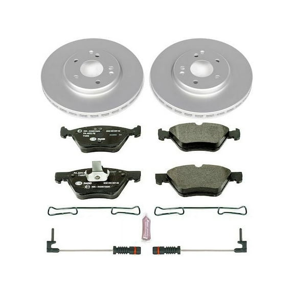 Front Brake Pad and Rotor Kit - Compatible with 1996 - 2003 Mercedes-Benz E320 Wagon 1997 1998 1999 2000 2001 2002