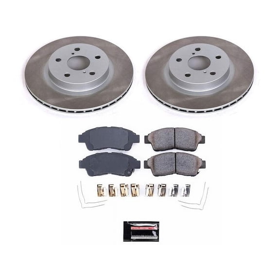 Front Brake Pad and Rotor Kit - Compatible with 1996 - 2003 Toyota RAV4 BATTERY EV EV/BEV 1997 1998 1999 2000 2001 2002