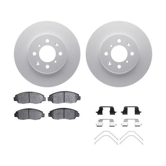 Front Brake Pad and Rotor Kit - Compatible with 1996 - 2005 Honda Civic - Dynamic Friction