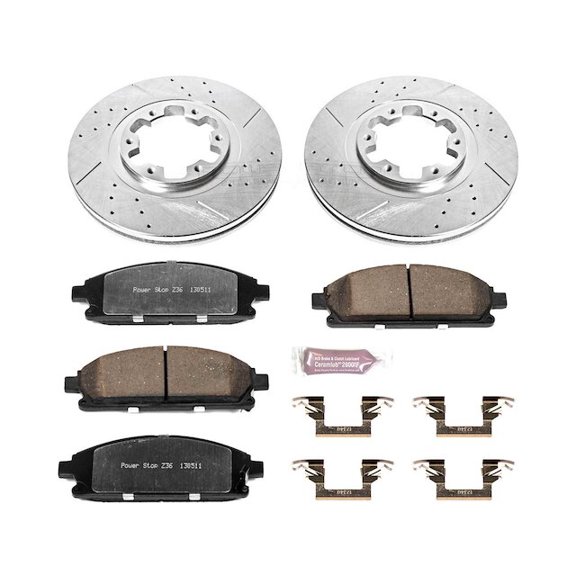Front Brake Pad and Rotor Kit - Compatible with 1997 - 2003 INFINITI QX4 1998 1999 2000 2001 2002