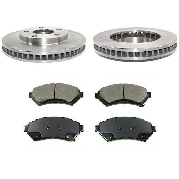 Front Brake Pad and Rotor Kit - Compatible with 1997 - 2004 Oldsmobile Silhouette FWD 1998 1999 2000 2001 2002 2003