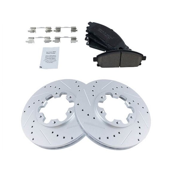 Front Brake Pad and Rotor Kit - Compatible with 1997 INFINITI QX4