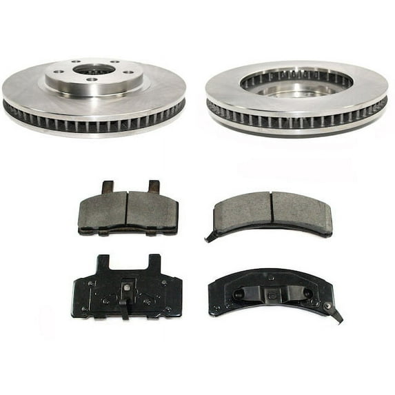 Front Brake Pad and Rotor Kit - Compatible with 1998 - 1999 Cadillac DeVille