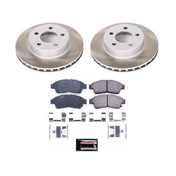 Front Brake Pad and Rotor Kit - Compatible with 1998 - 2002 Ford Ranger 4WD - Power Stop