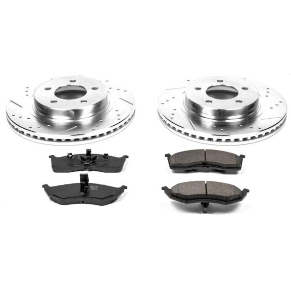 Front Brake Pad and Rotor Kit - Compatible with 1998 - 2004 Chrysler Concorde 1999 2000 2001 2002 2003