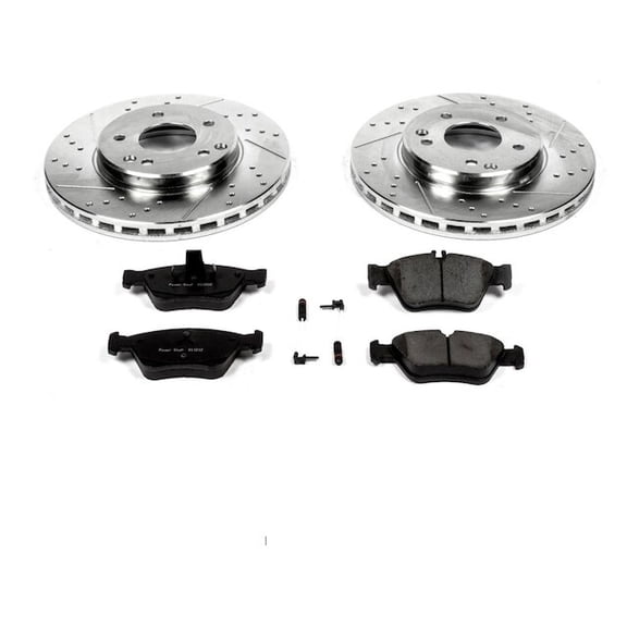 Front Brake Pad and Rotor Kit - Compatible with 1998 - 2004 Mercedes-Benz SLK230 1999 2000 2001 2002 2003