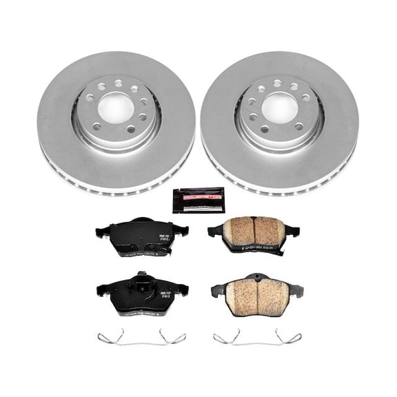 Front Brake Pad and Rotor Kit - Compatible with 1999 - 2002 Saab 9-3 Viggen 2000 2001