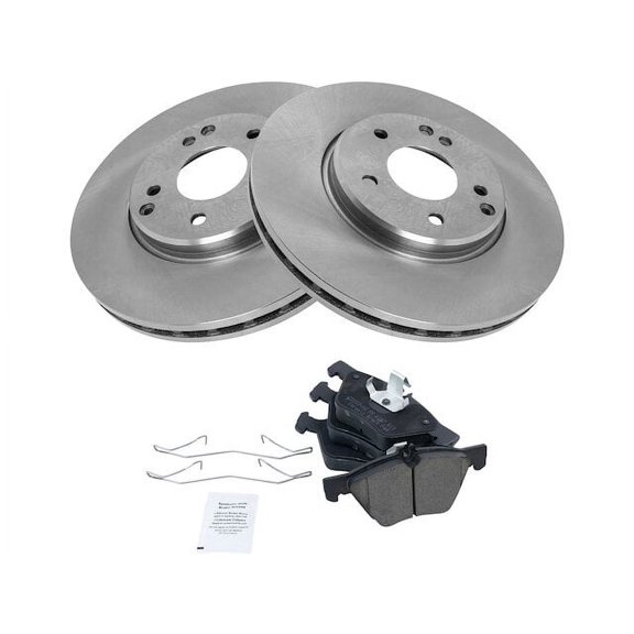 Front Brake Pad and Rotor Kit - Compatible with 1999 - 2003 Mercedes-Benz CLK430 2000 2001 2002