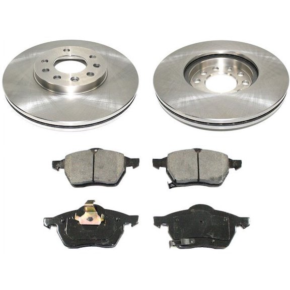 Front Brake Pad and Rotor Kit - Compatible with 1999 - 2003 Saab 9-3 Convertible 2000 2001 2002
