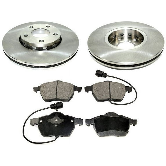 Front Brake Pad and Rotor Kit - Compatible with 1999 - 2003 Volkswagen Passat 2000 2001 2002