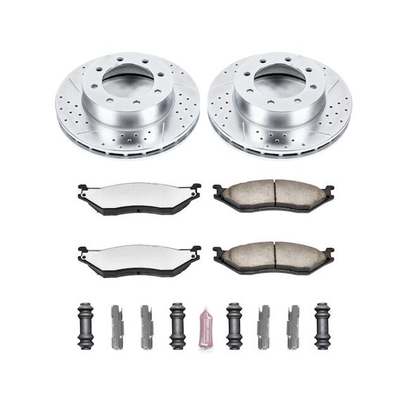 Front Brake Pad and Rotor Kit - Compatible with 1999 - 2004 Ford F-450 Super Duty 2000 2001 2002 2003