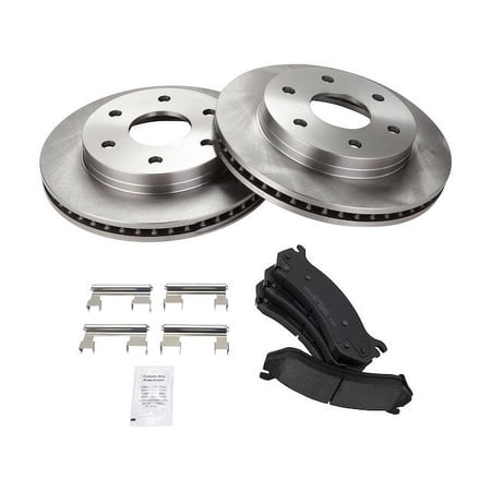 Front Brake Pad and Rotor Kit - Compatible with 1999 - 2006 GMC Sierra 1500 2000 2001 2002 2003 2004 2005