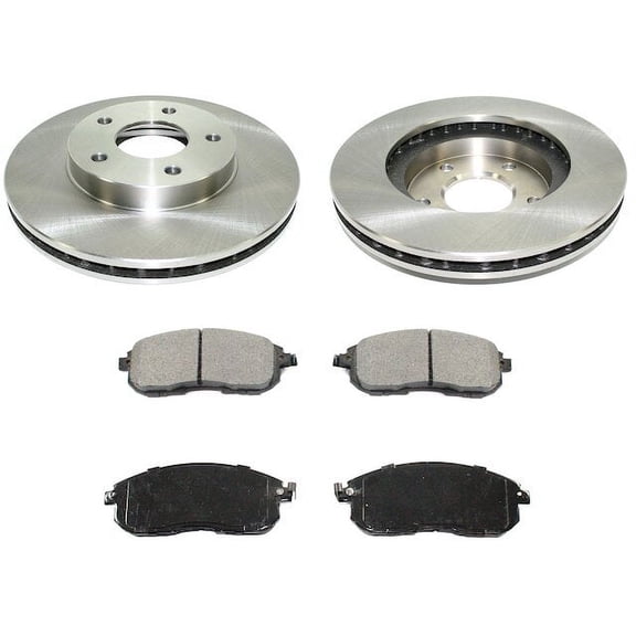 Front Brake Pad and Rotor Kit - Compatible with 2000 - 2001 Nissan Maxima